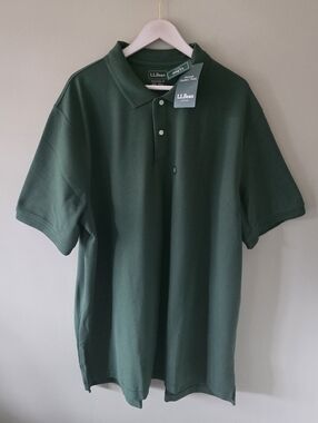 NWT L.L. Bean XXL Tall Heritage Country Club Casual Preppy Premium Double L Polo